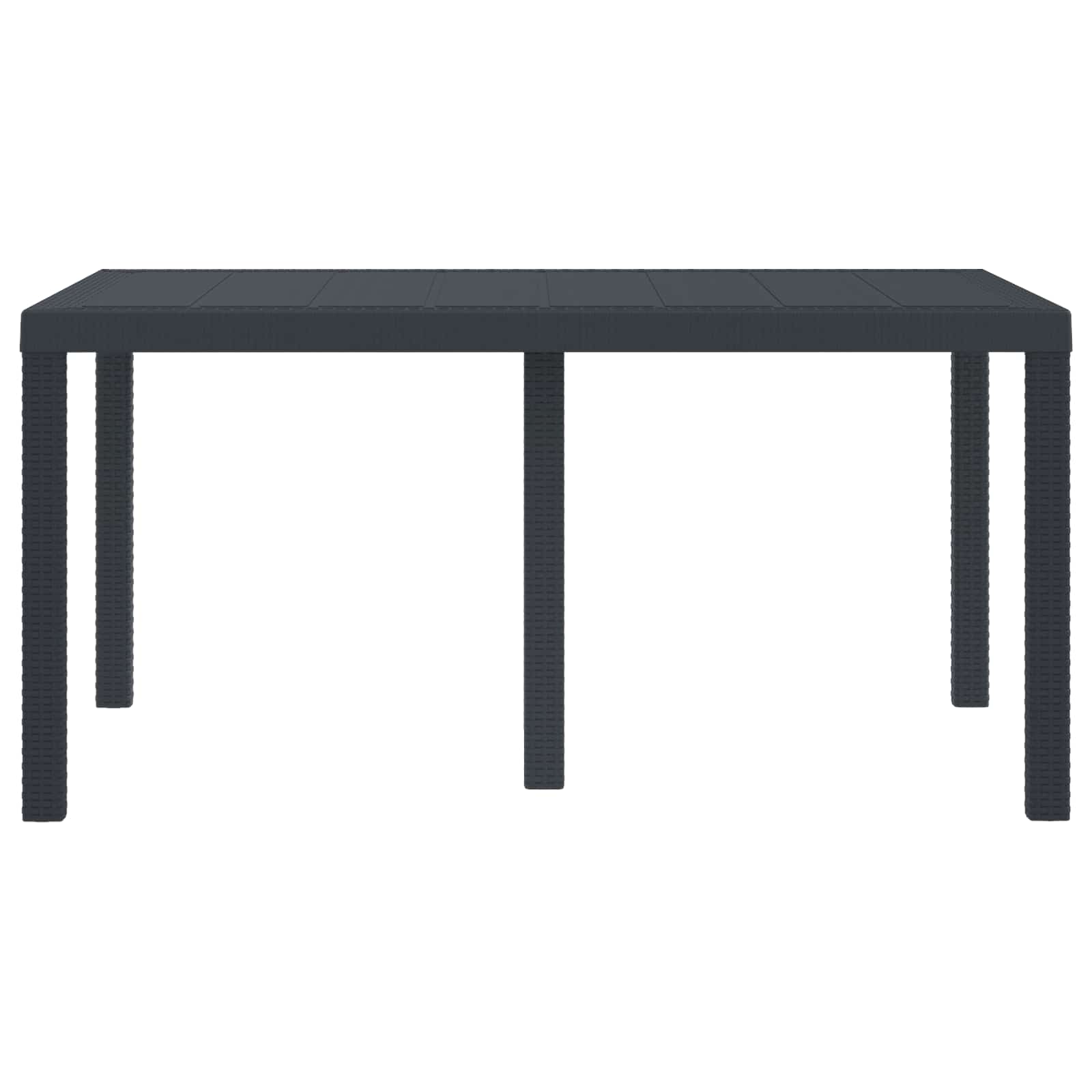 Gartentisch Anthrazit 150 x 100 x 73 cm Poly-Rattan
