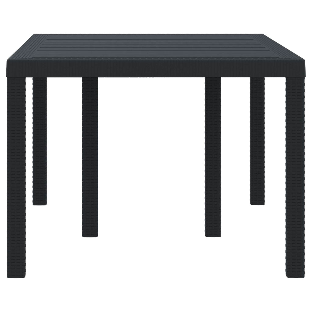 Gartentisch Anthrazit 150 x 100 x 73 cm Poly-Rattan