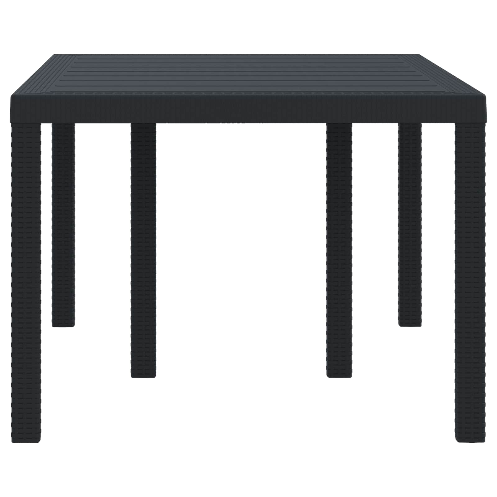 Gartentisch Anthrazit 150 x 100 x 73 cm Poly-Rattan