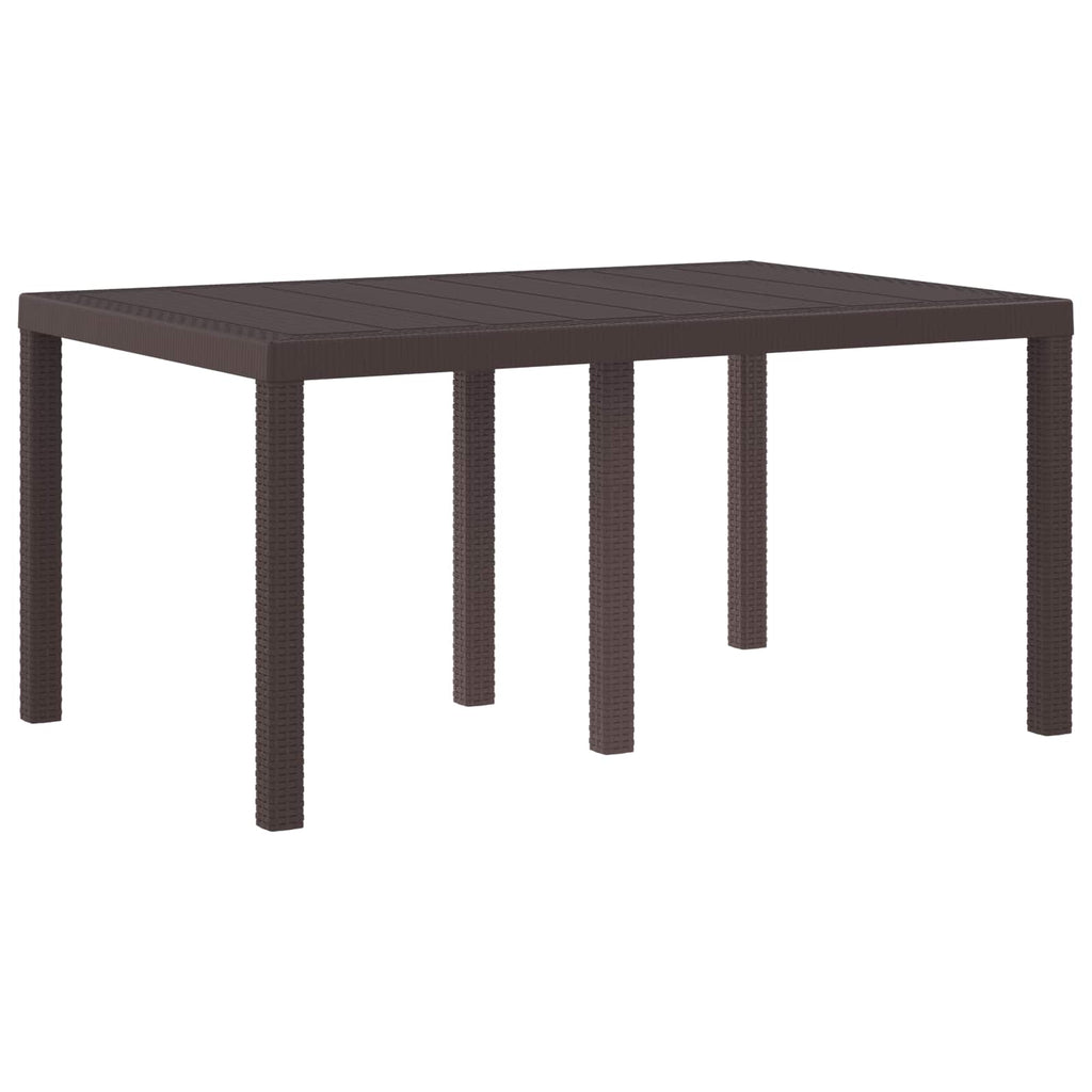 Gartentisch Braun 150 x 100 x 73 cm Poly-Rattan