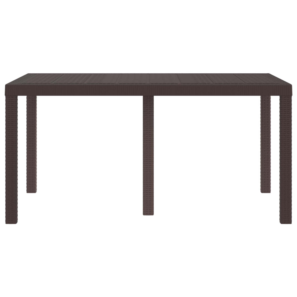 Gartentisch Braun 150 x 100 x 73 cm Poly-Rattan