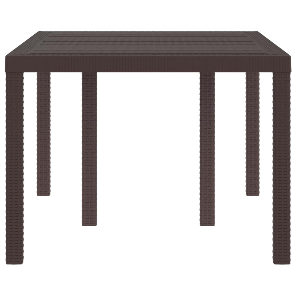 Gartentisch Braun 150 x 100 x 73 cm Poly-Rattan