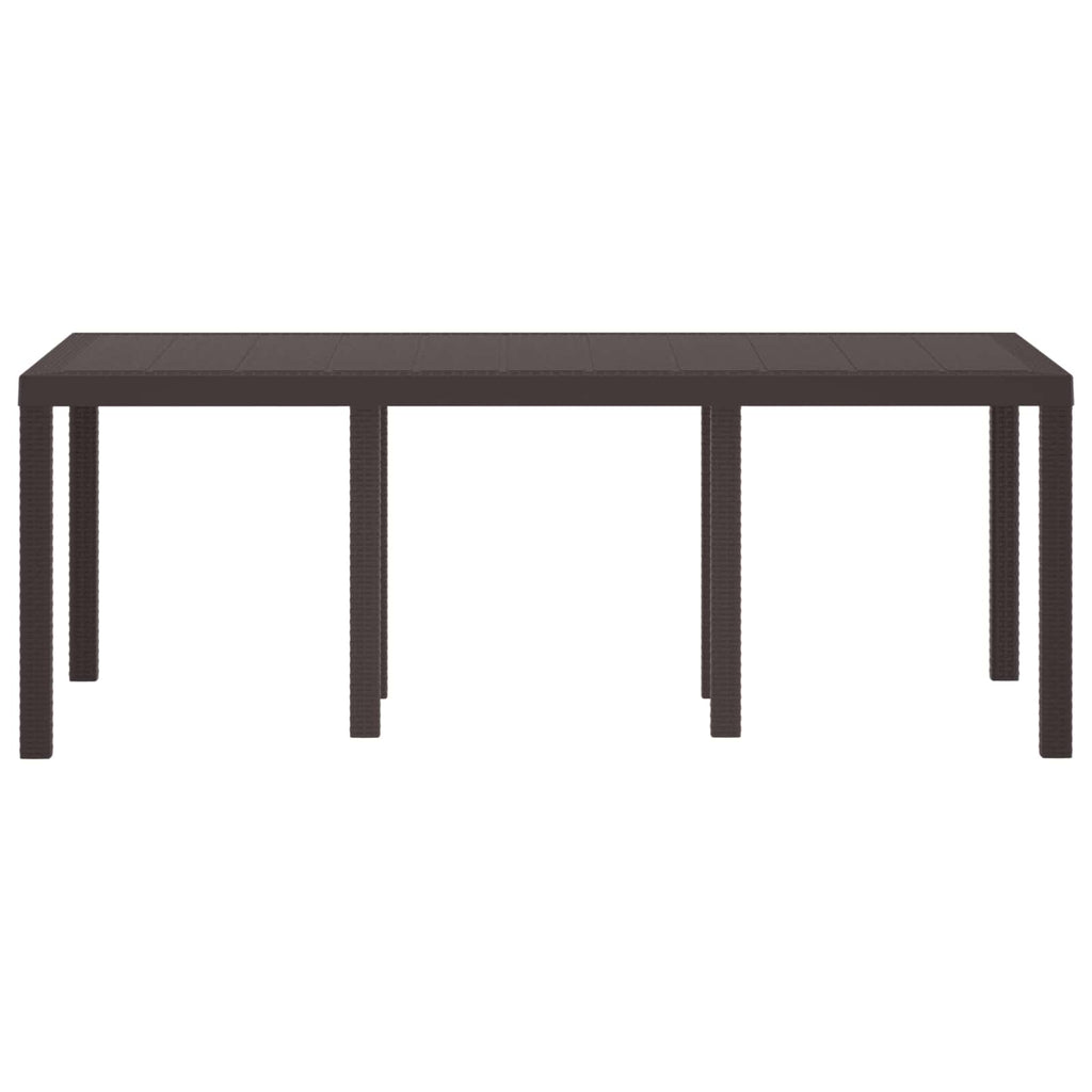 Gartentisch Braun 200 x 100 x 73 cm Poly-Rattan