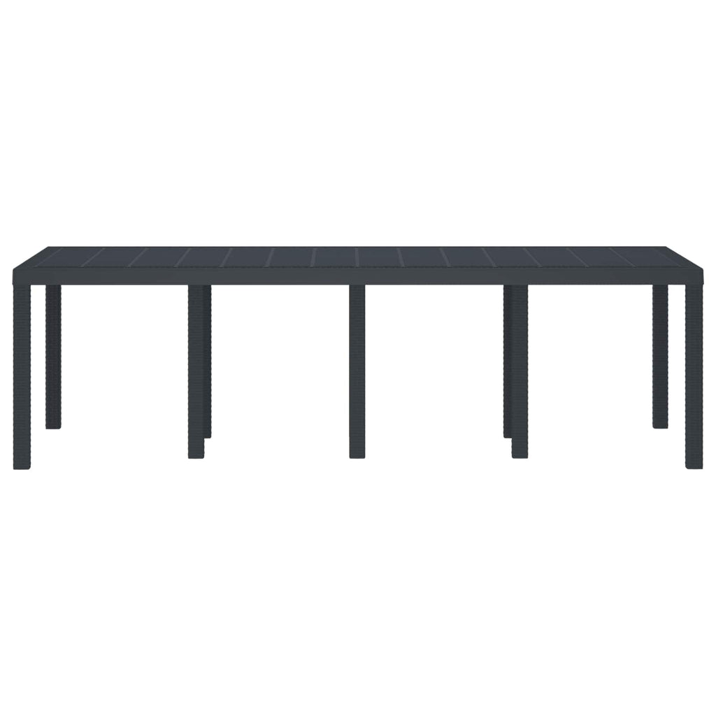 Gartentisch Anthrazit 250 x 100 x 73 cm Poly-Rattan