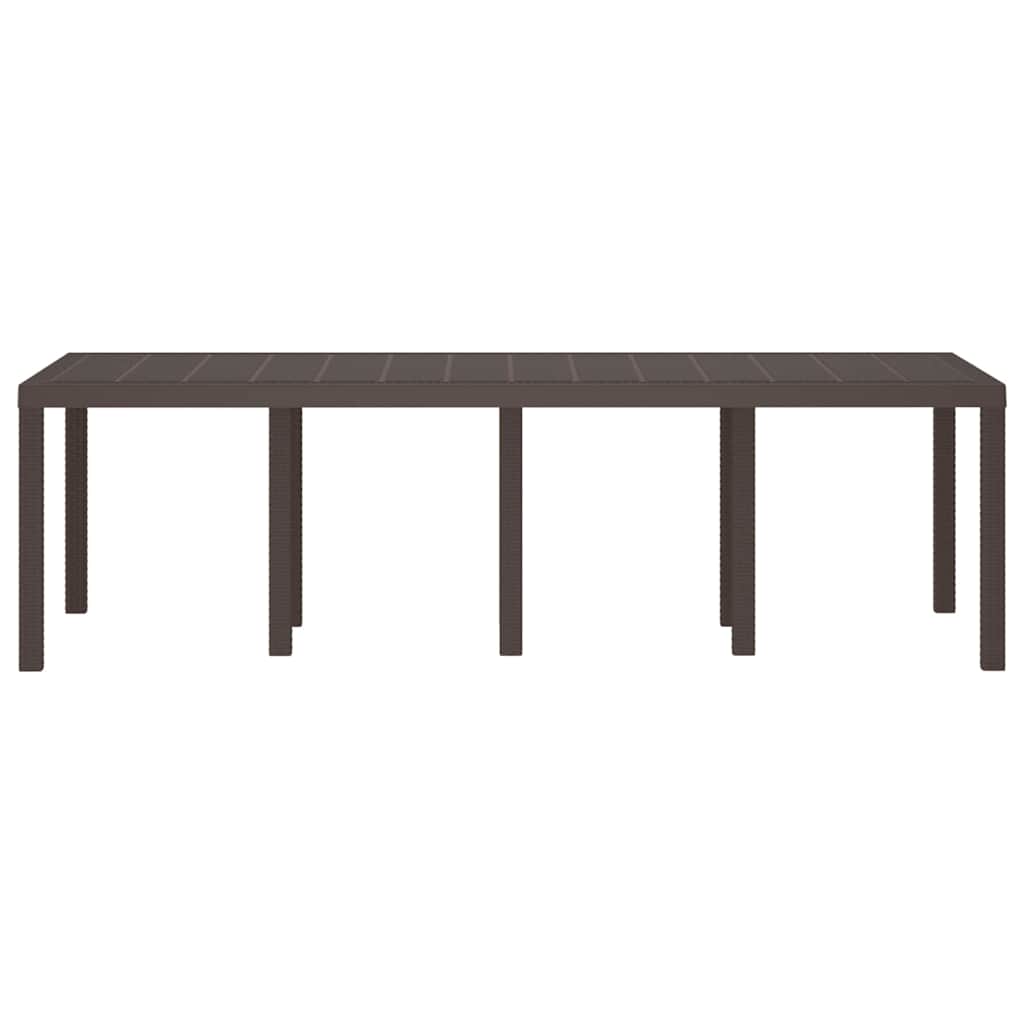 Gartentisch Braun 250 x 100 x 73 cm Poly-Rattan