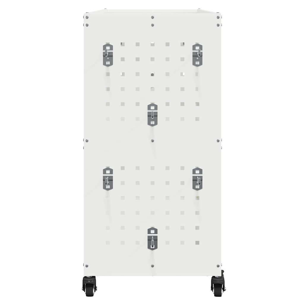 Werkzeugwagen Mit Rad Weiß 75 x 35 x 73 cm Kaltgewalzter Stahl