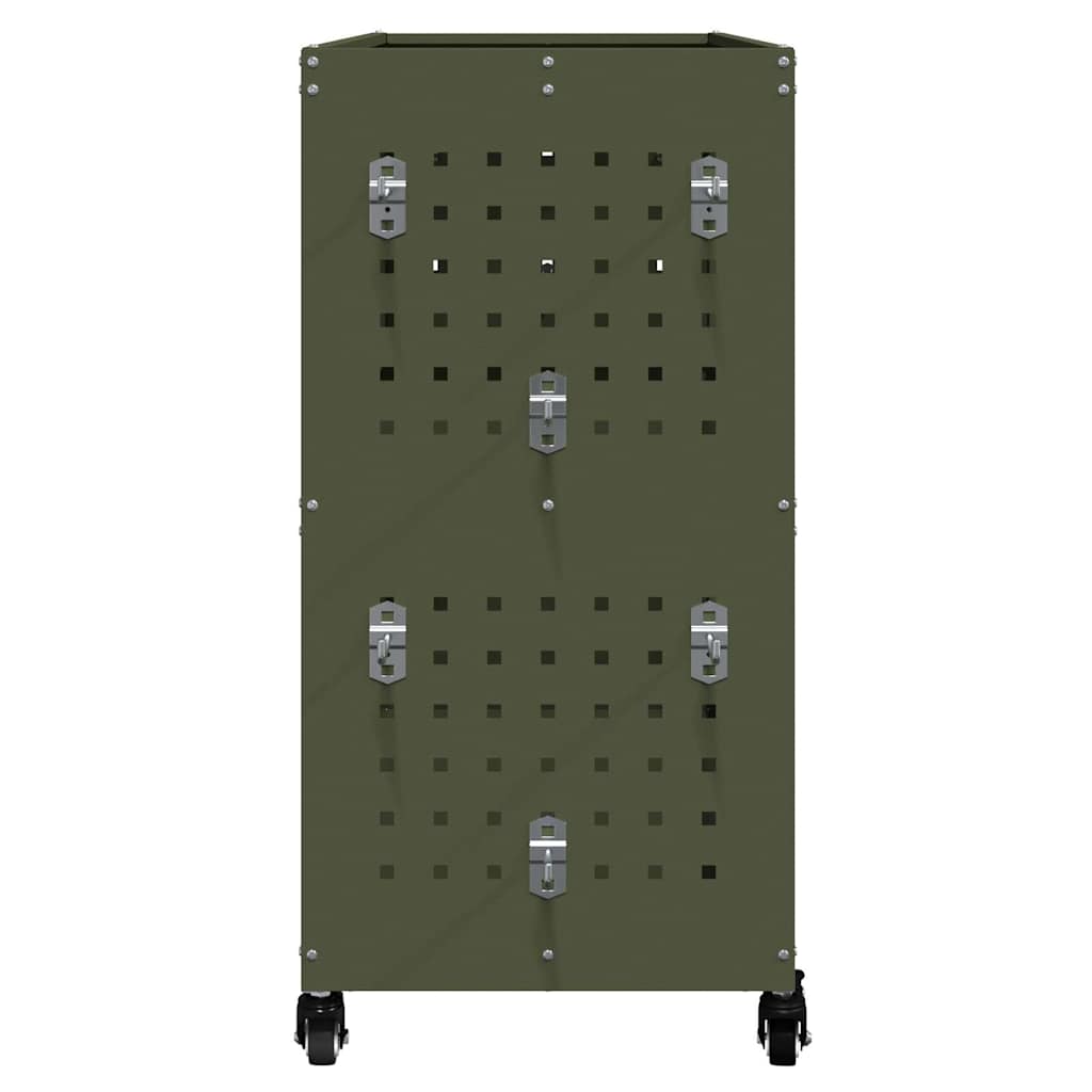 Werkzeugwagen Olive Grün 75 x 35 x 73 cm Kaltgewalzter Stahl