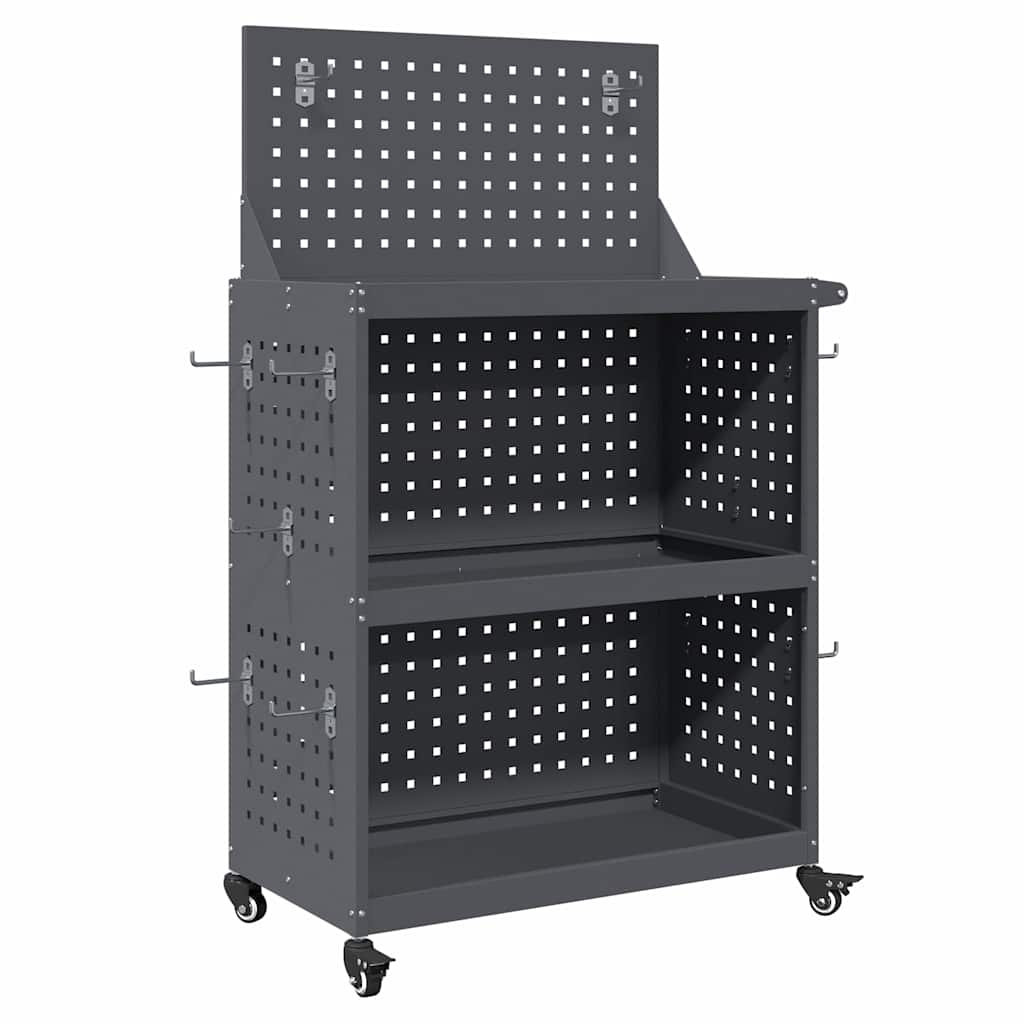 Werkzeugwagen Anthrazit 65 x 35 x 111 cm Kaltgewalzter Stahl