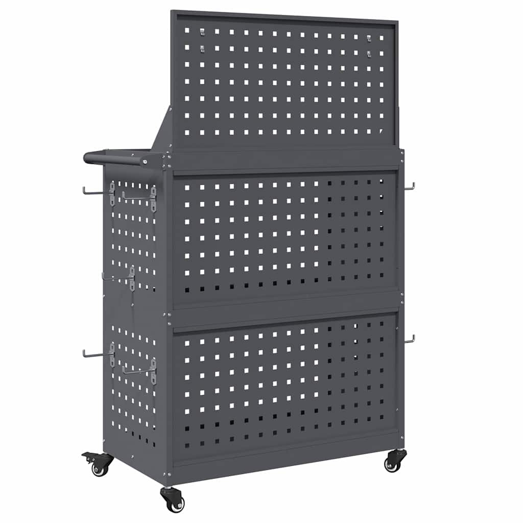 Werkzeugwagen Anthrazit 65 x 35 x 111 cm Kaltgewalzter Stahl