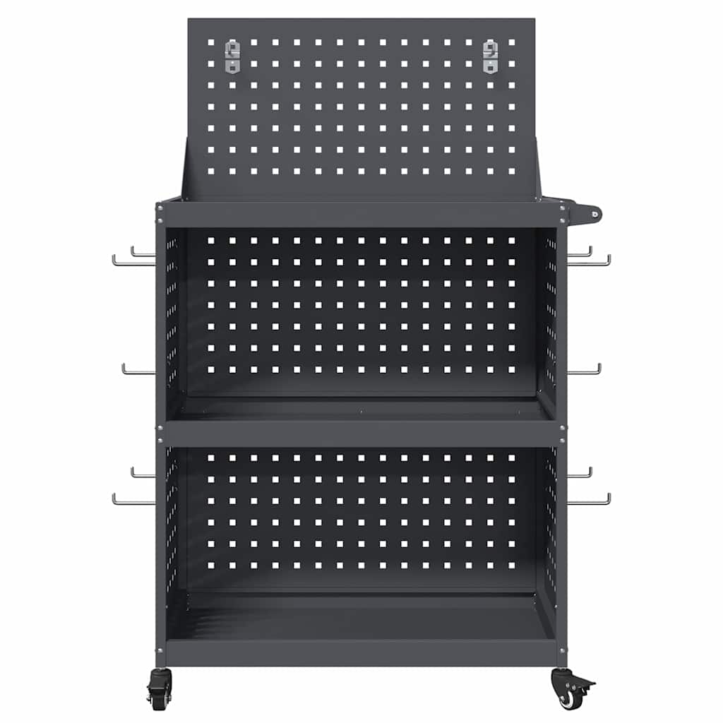 Werkzeugwagen Anthrazit 65 x 35 x 111 cm Kaltgewalzter Stahl