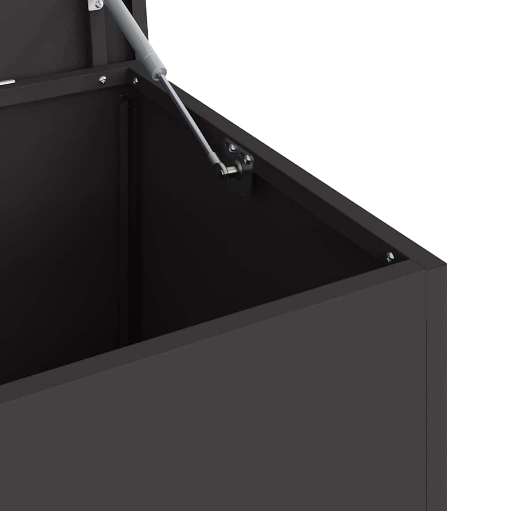 Gartenlagerkissenbox Stahl 100 x 50,5 x 50 cm 220 Schwarz