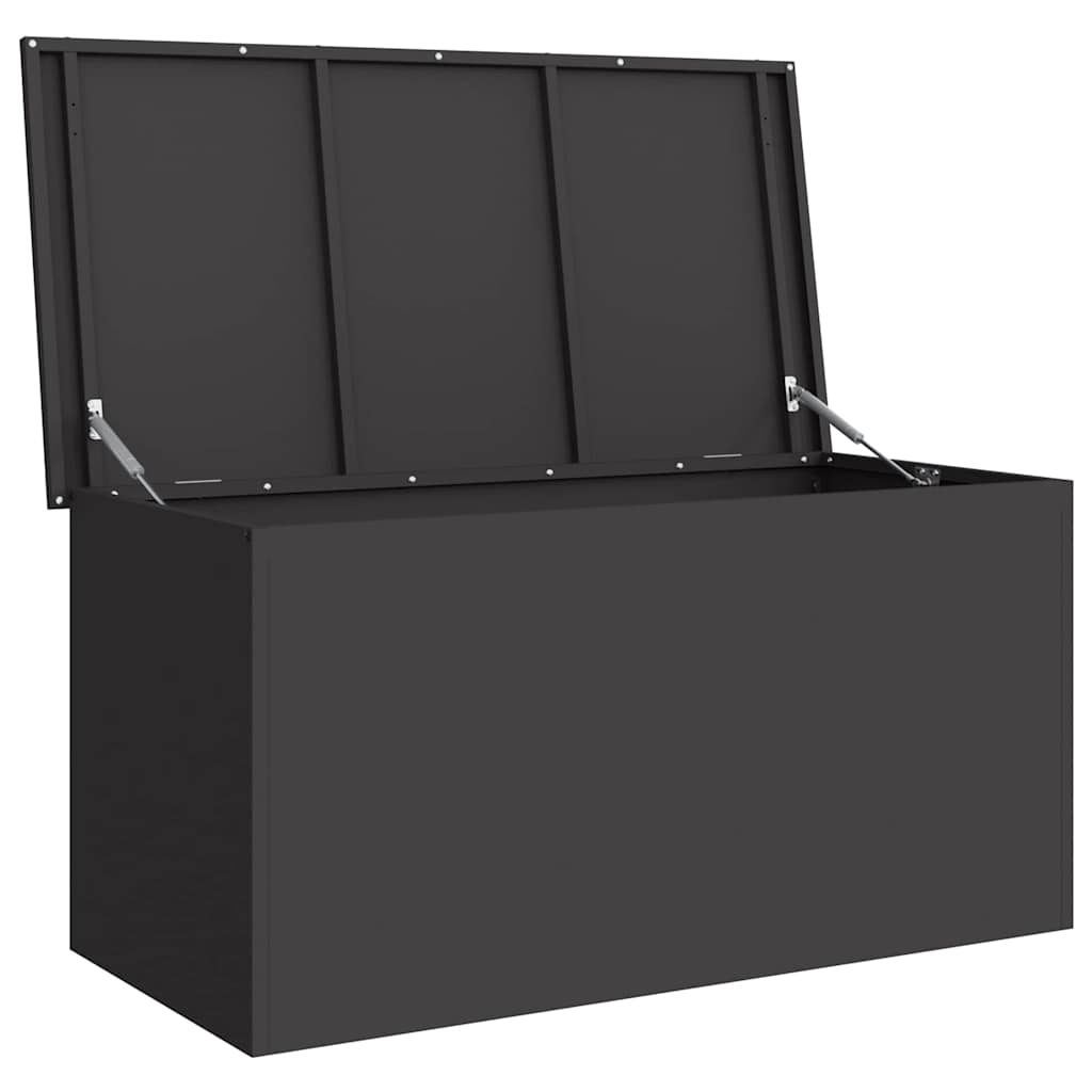 Gartenlagerkissenbox Stahl 100 x 50,5 x 50 cm 220 Schwarz