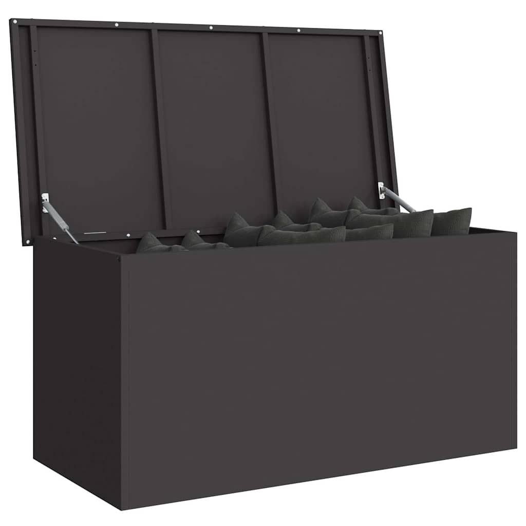 Gartenlagerkissenbox Stahl 100 x 50,5 x 50 cm 220 Schwarz