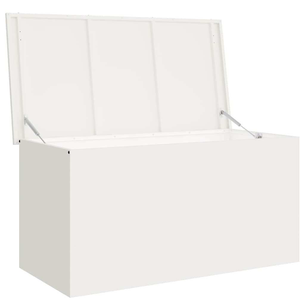 Gartenlagerkissenbox Stahl 100 x 50,5 x 50 cm 220 Weiß