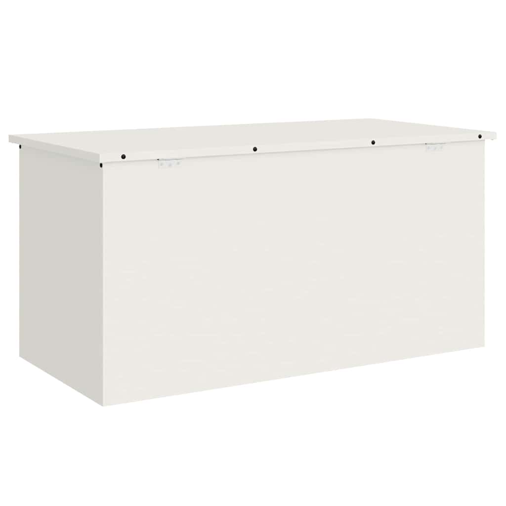 Gartenlagerkissenbox Stahl 100 x 50,5 x 50 cm 220 Weiß