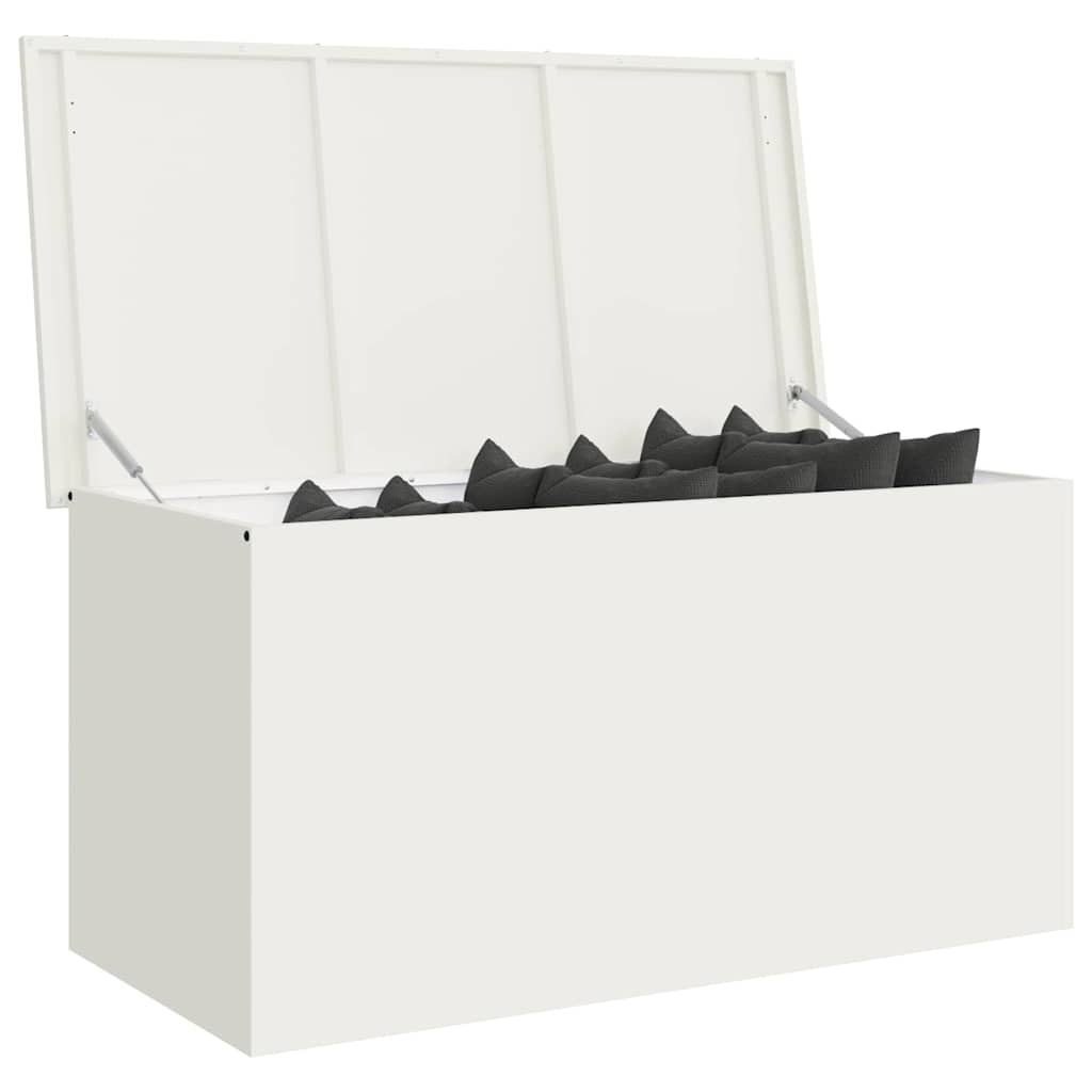 Gartenlagerkissenbox Stahl 100 x 50,5 x 50 cm 220 Weiß
