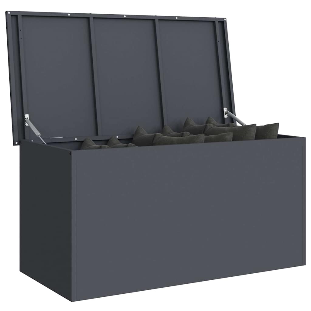 Gartenlagerkissenbox Stahl 100 x 50,5 x 50 cm 220 Anthrazit