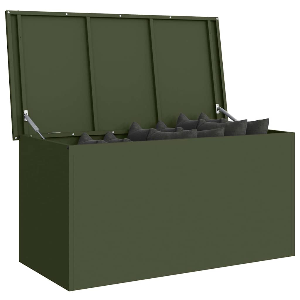 Gartenlagerkissenbox Stahl 100 x 50,5 x 50 cm 220 Olive Grün