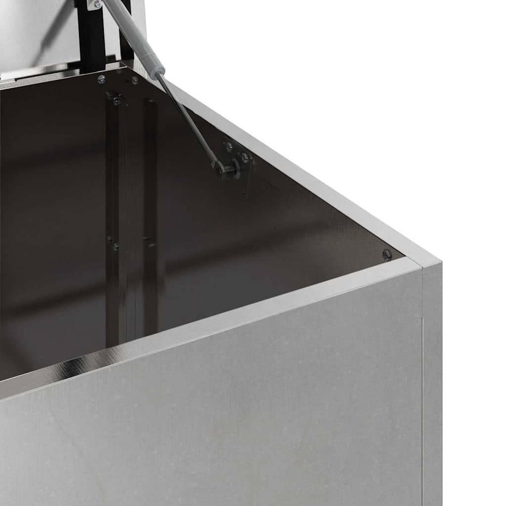 Gartenlagerkissenbox Stahl 100 x 50,5 x 50 cm 220 Silber