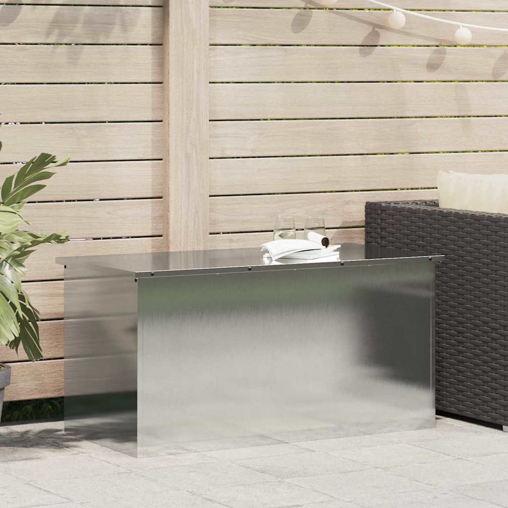 Gartenlagerkissenbox Stahl 100 x 50,5 x 50 cm 220 Silber