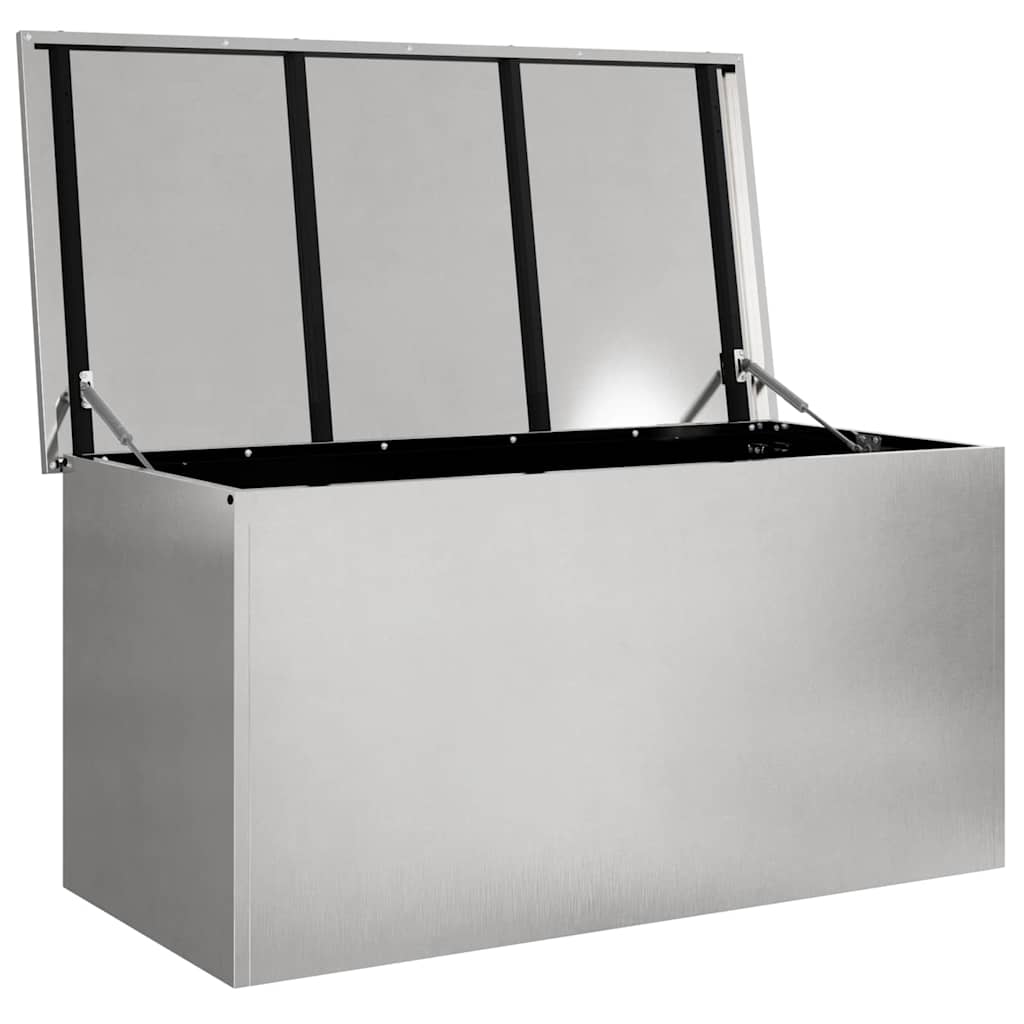 Gartenlagerkissenbox Stahl 100 x 50,5 x 50 cm 220 Silber