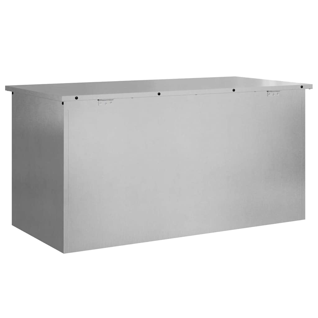 Gartenlagerkissenbox Stahl 100 x 50,5 x 50 cm 220 Silber