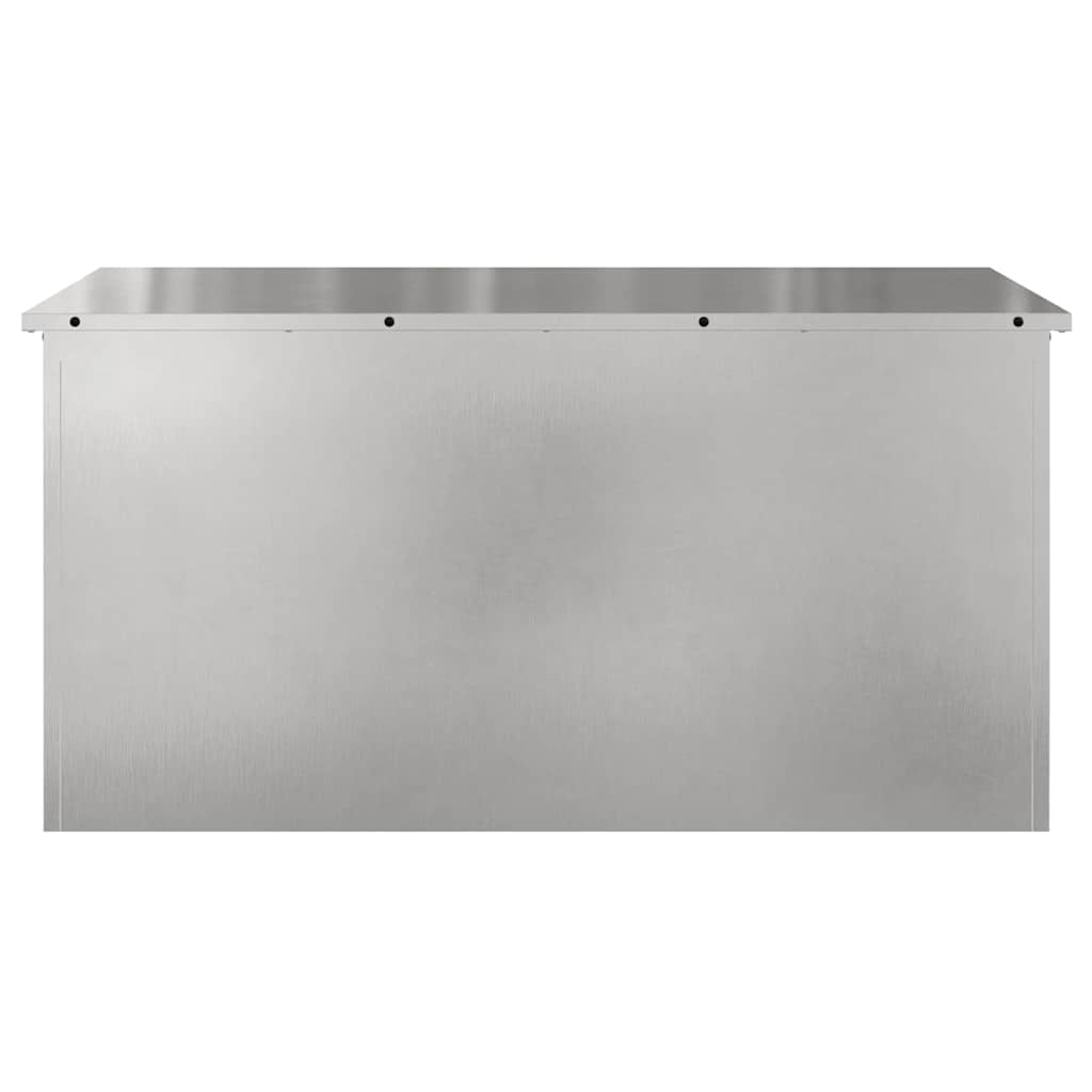Gartenlagerkissenbox Stahl 100 x 50,5 x 50 cm 220 Silber