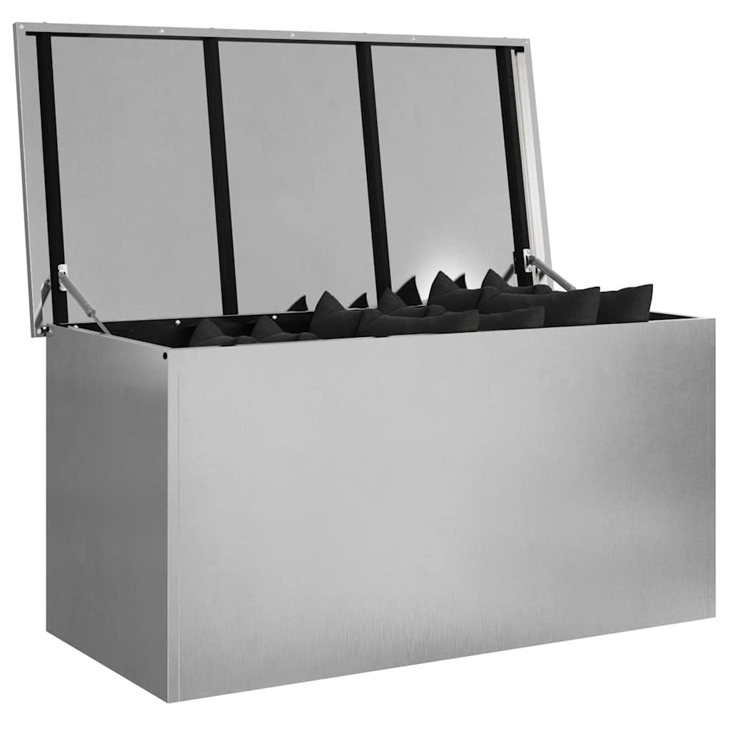 Gartenlagerkissenbox Stahl 100 x 50,5 x 50 cm 220 Silber