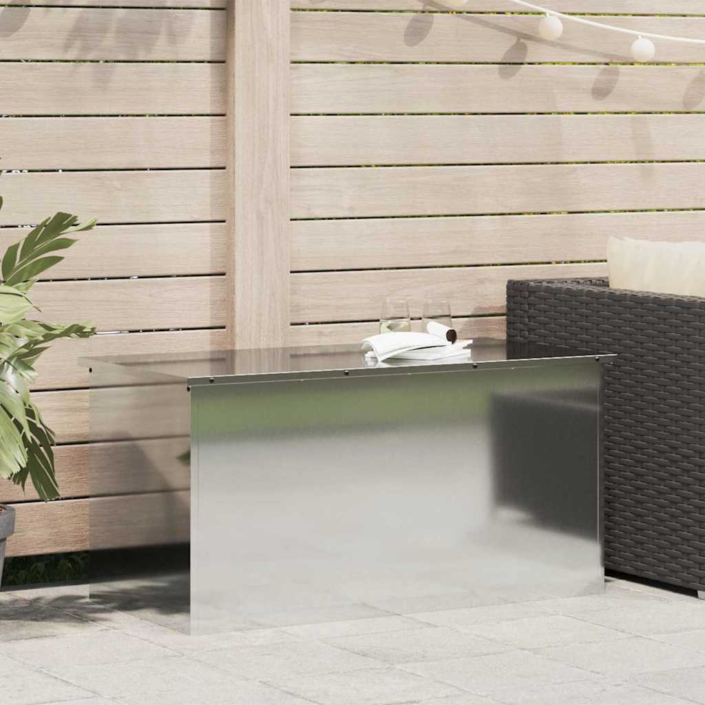 Gartenlagerkissenbox Stahl 100 x 50,5 x 50 cm 220 Silber