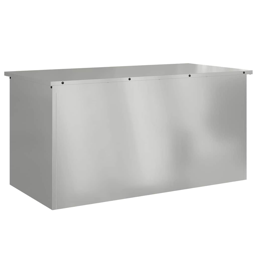 Gartenlagerkissenbox Stahl 100 x 50,5 x 50 cm 220 Silber