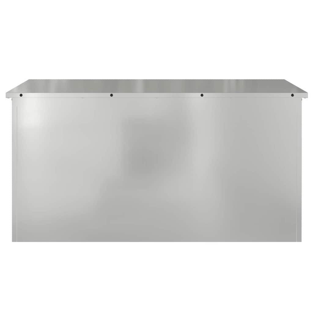 Gartenlagerkissenbox Stahl 100 x 50,5 x 50 cm 220 Silber