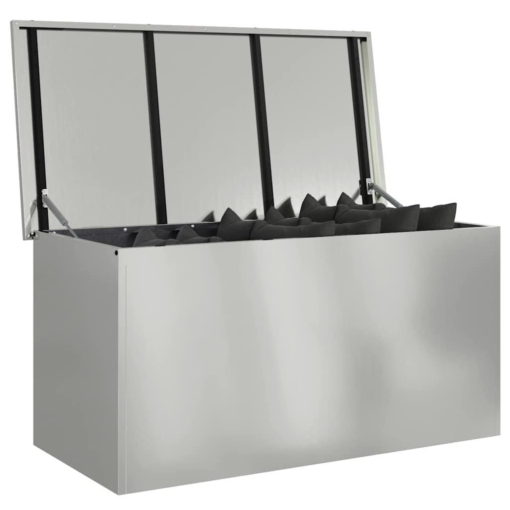 Gartenlagerkissenbox Stahl 100 x 50,5 x 50 cm 220 Silber