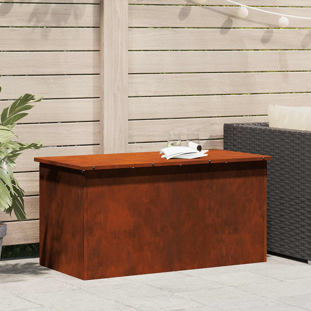 Gartenlagerkissenbox Stahl 100 x 50,5 x 50 cm 220 Rostig