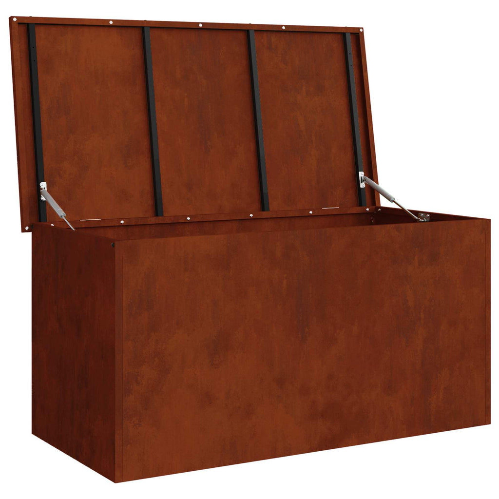 Gartenlagerkissenbox Stahl 100 x 50,5 x 50 cm 220 Rostig