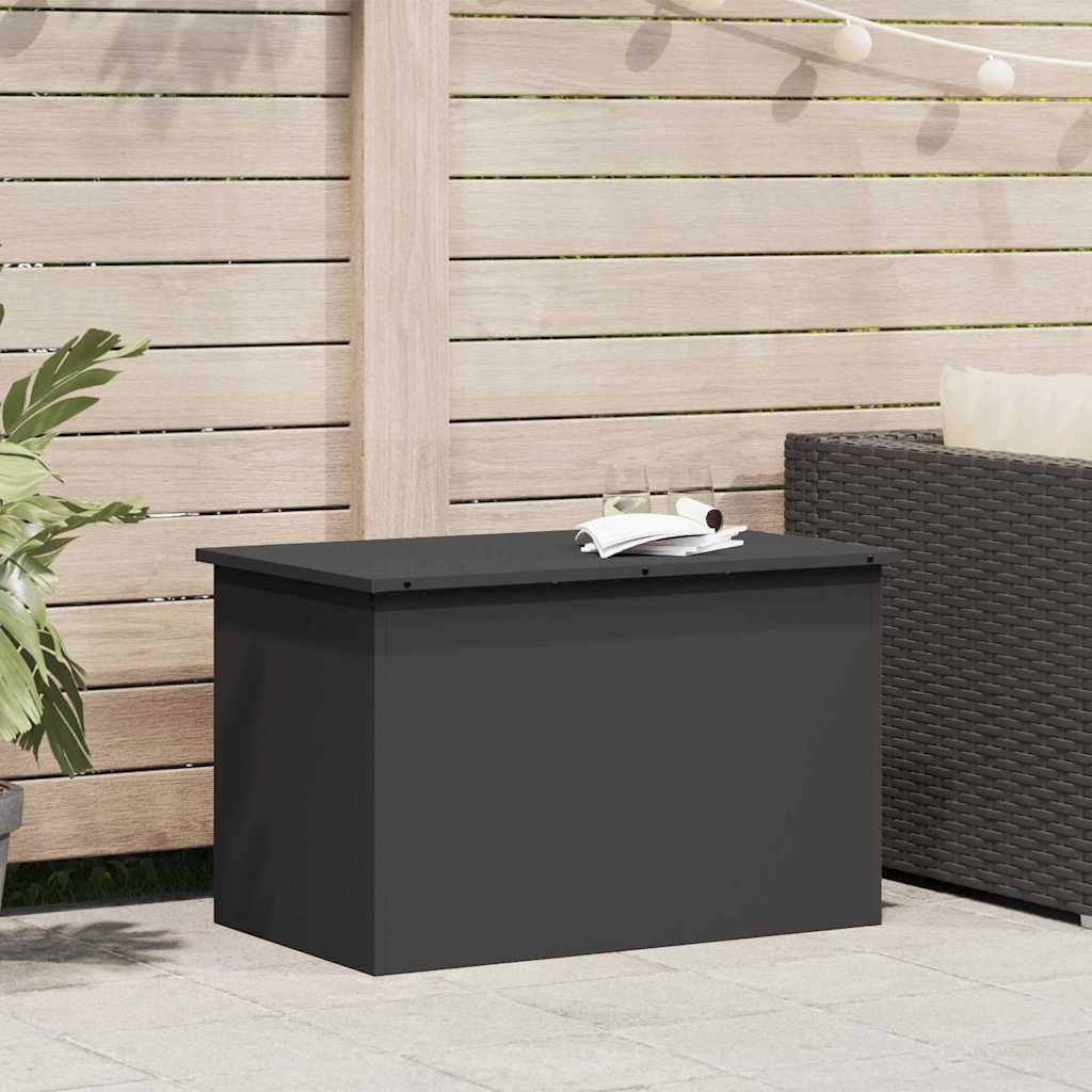 Gartenlagerkissenbox Stahl 80 x 50,5 x 50 cm 180 Schwarz
