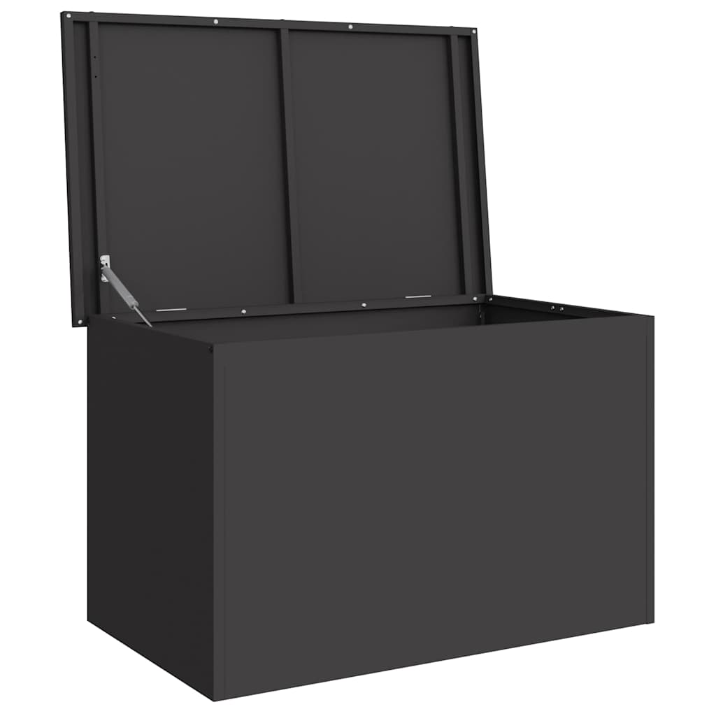 Gartenlagerkissenbox Stahl 80 x 50,5 x 50 cm 180 Schwarz