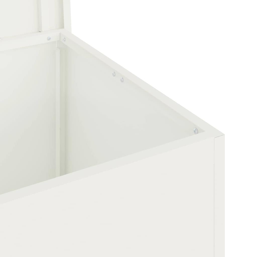 Gartenlagerkissenbox Stahl 80 x 50,5 x 50 cm 220 Weiß