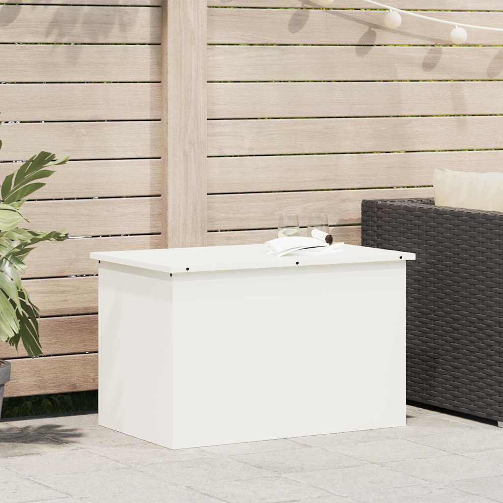 Gartenlagerkissenbox Stahl 80 x 50,5 x 50 cm 220 Weiß