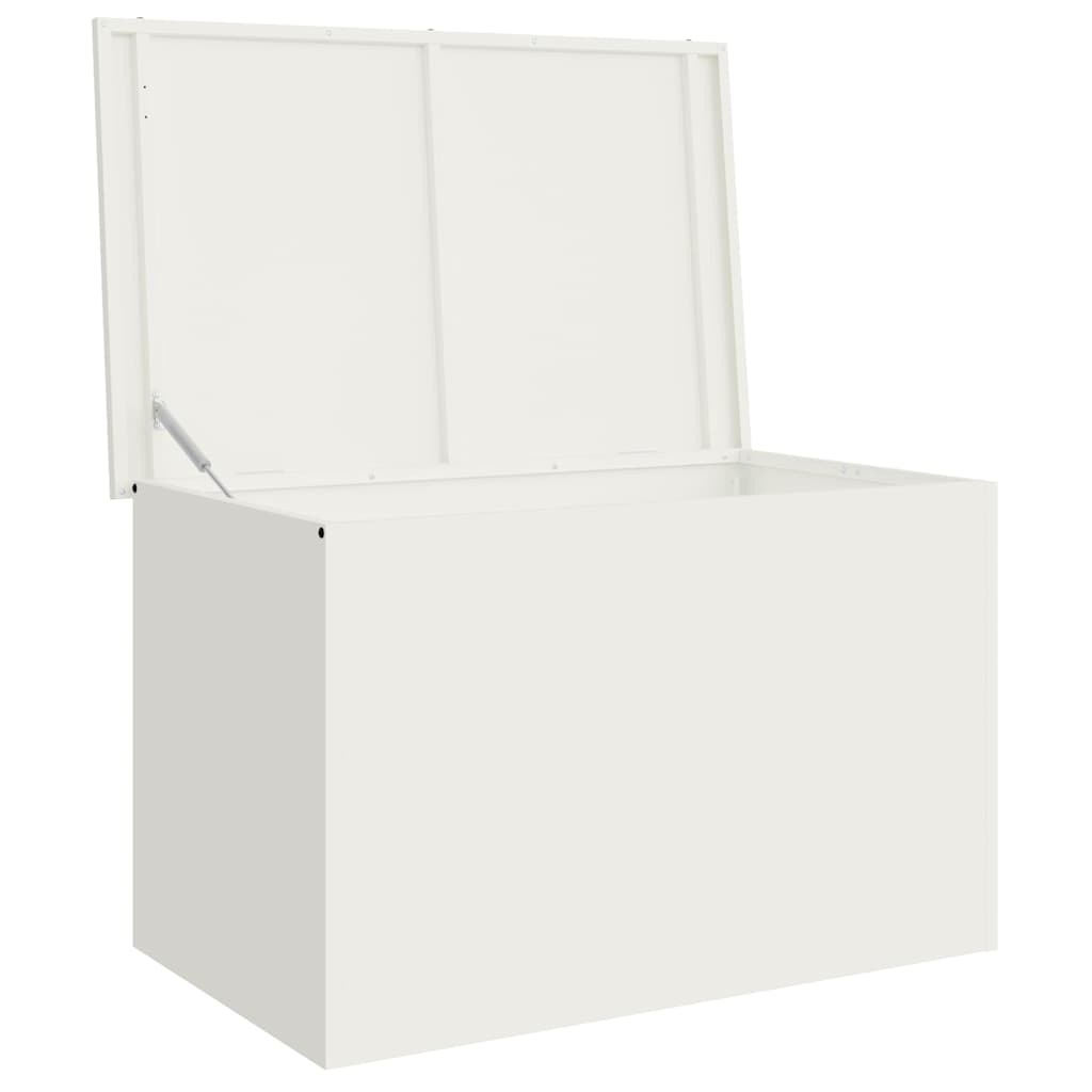 Gartenlagerkissenbox Stahl 80 x 50,5 x 50 cm 220 Weiß