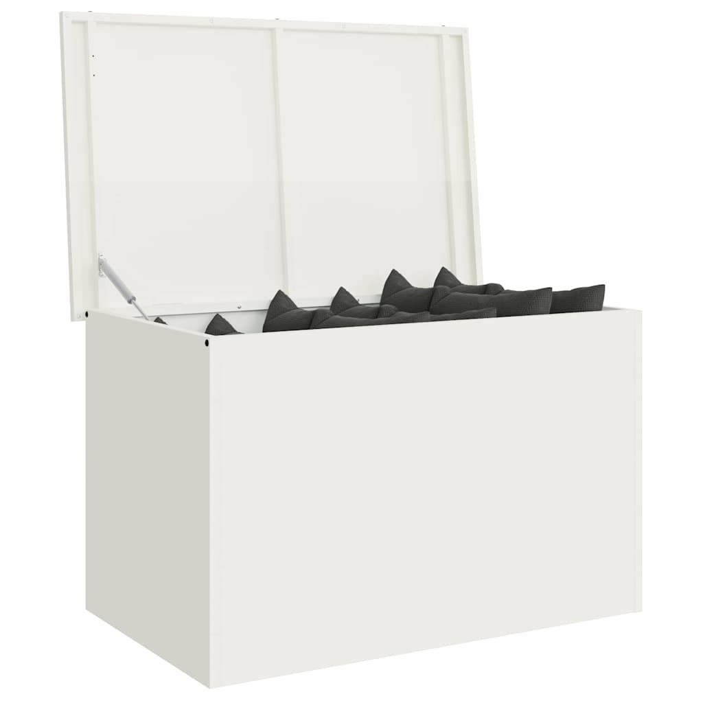 Gartenlagerkissenbox Stahl 80 x 50,5 x 50 cm 220 Weiß