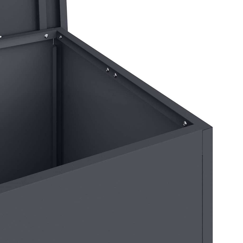 Gartenlagerkissenbox Stahl 80 x 50,5 x 50 cm 180 Anthrazit
