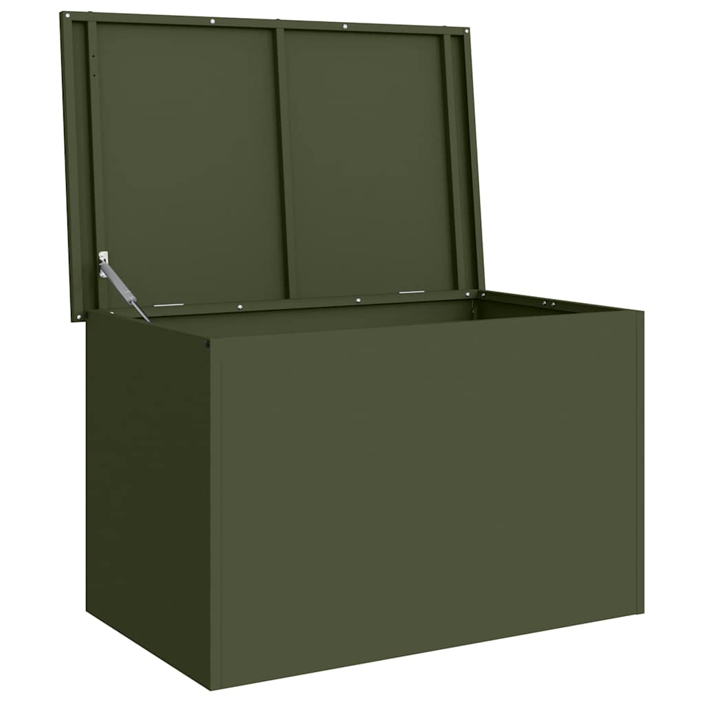 Gartenlagerkissenbox Stahl 80 x 50,5 x 50 cm 175 L Olive Grün