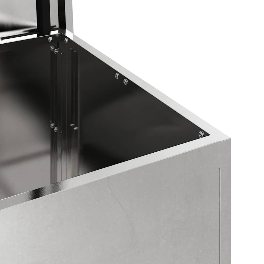 Gartenlagerkissenbox Stahl 80 x 50,5 x 50 cm 220 Silber