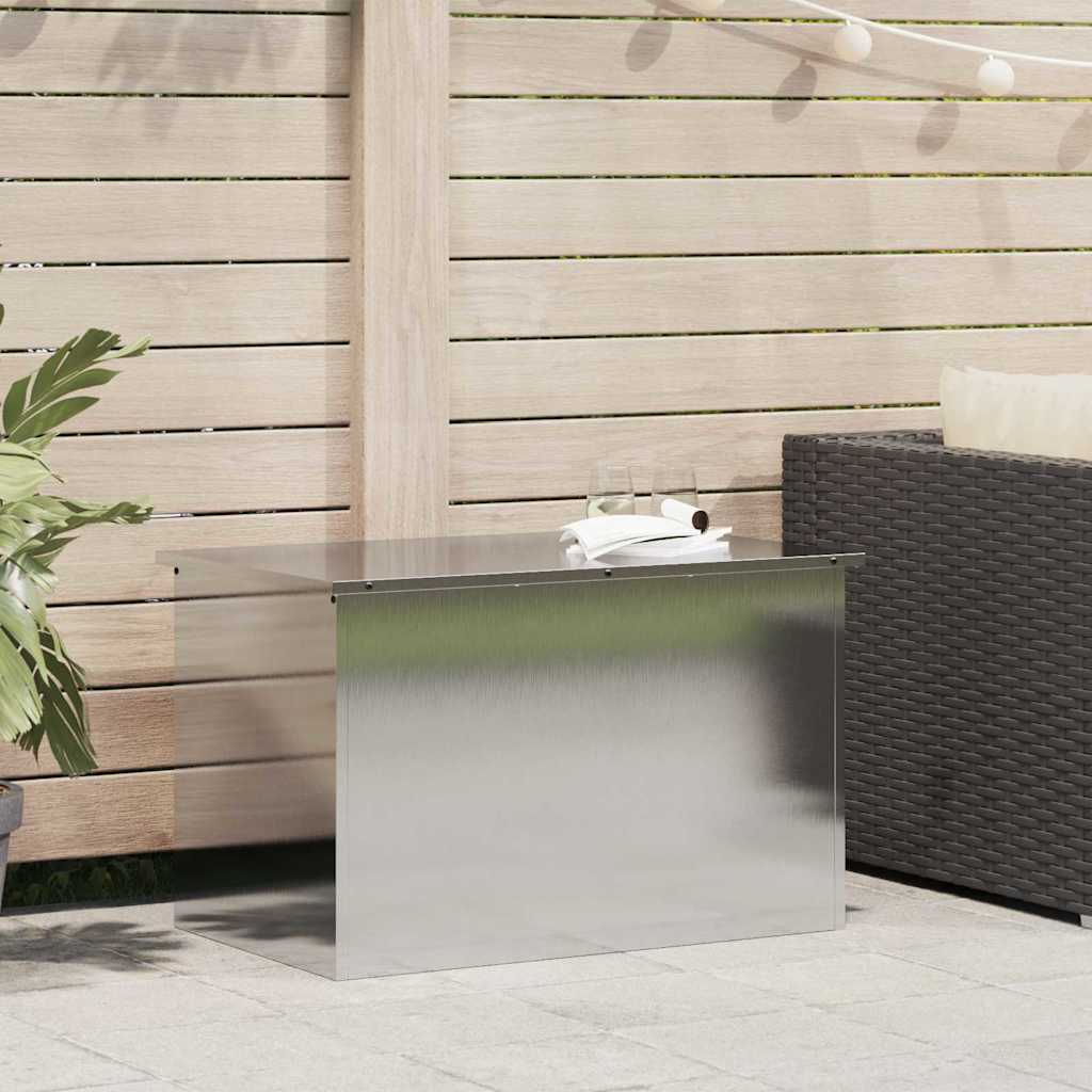Gartenlagerkissenbox Stahl 80 x 50,5 x 50 cm 220 Silber
