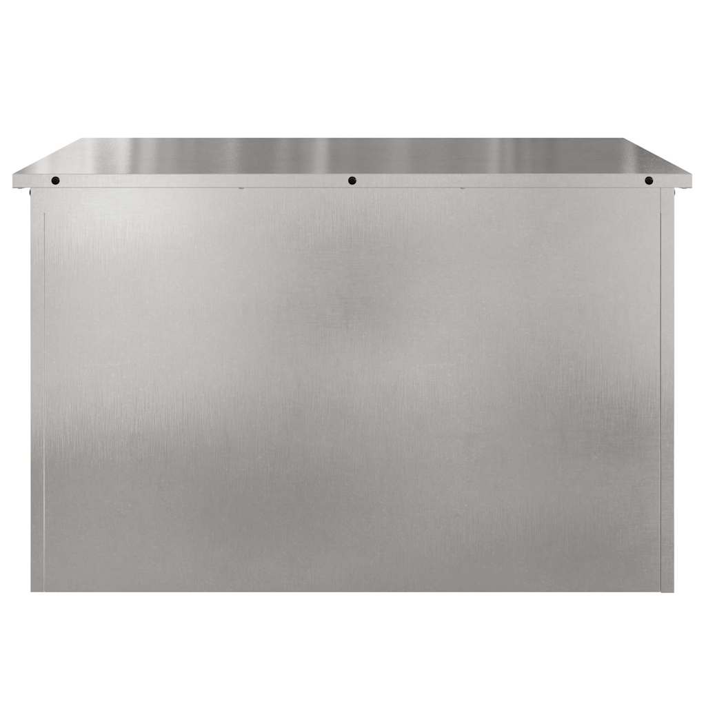 Gartenlagerkissenbox Stahl 80 x 50,5 x 50 cm 220 Silber