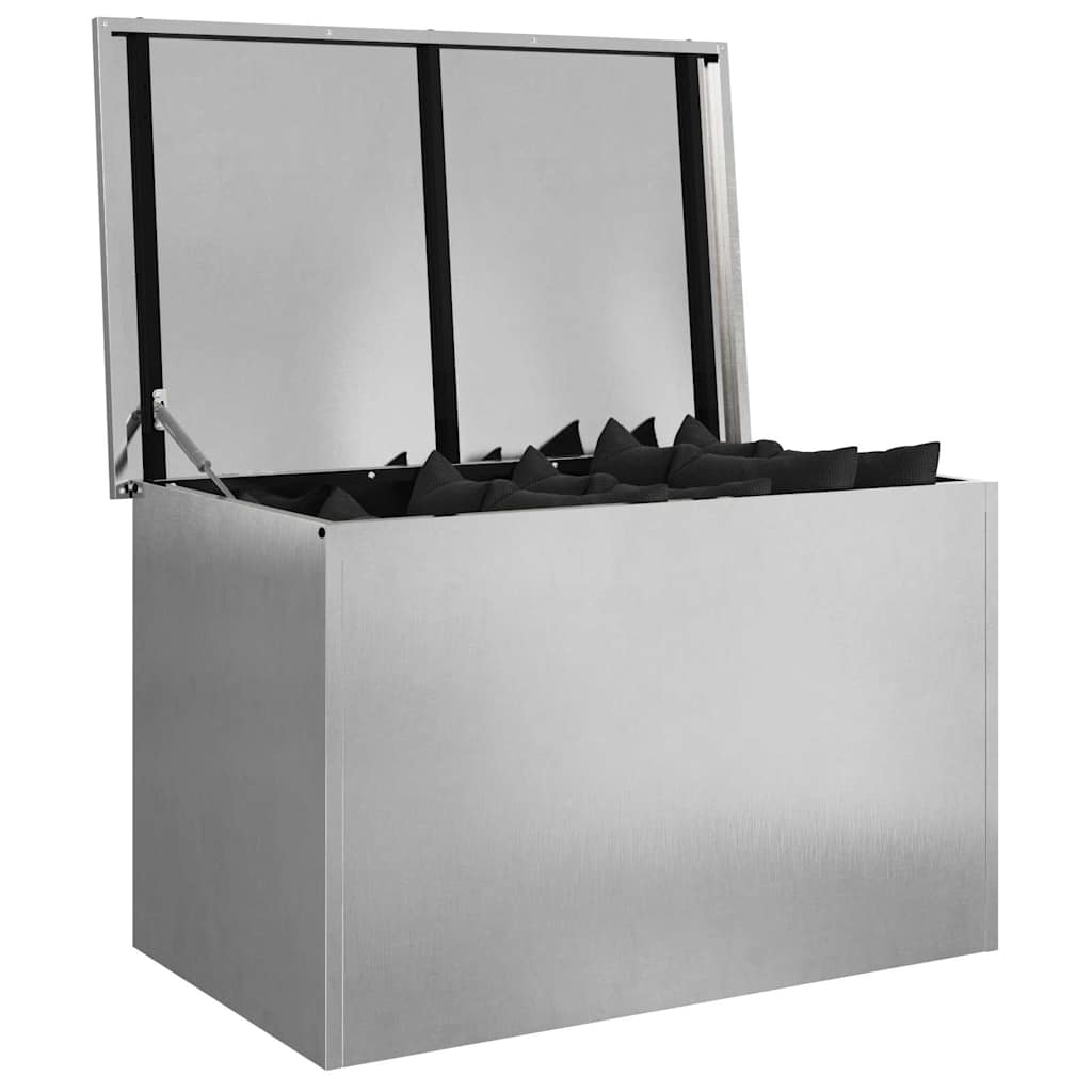 Gartenlagerkissenbox Stahl 80 x 50,5 x 50 cm 220 Silber