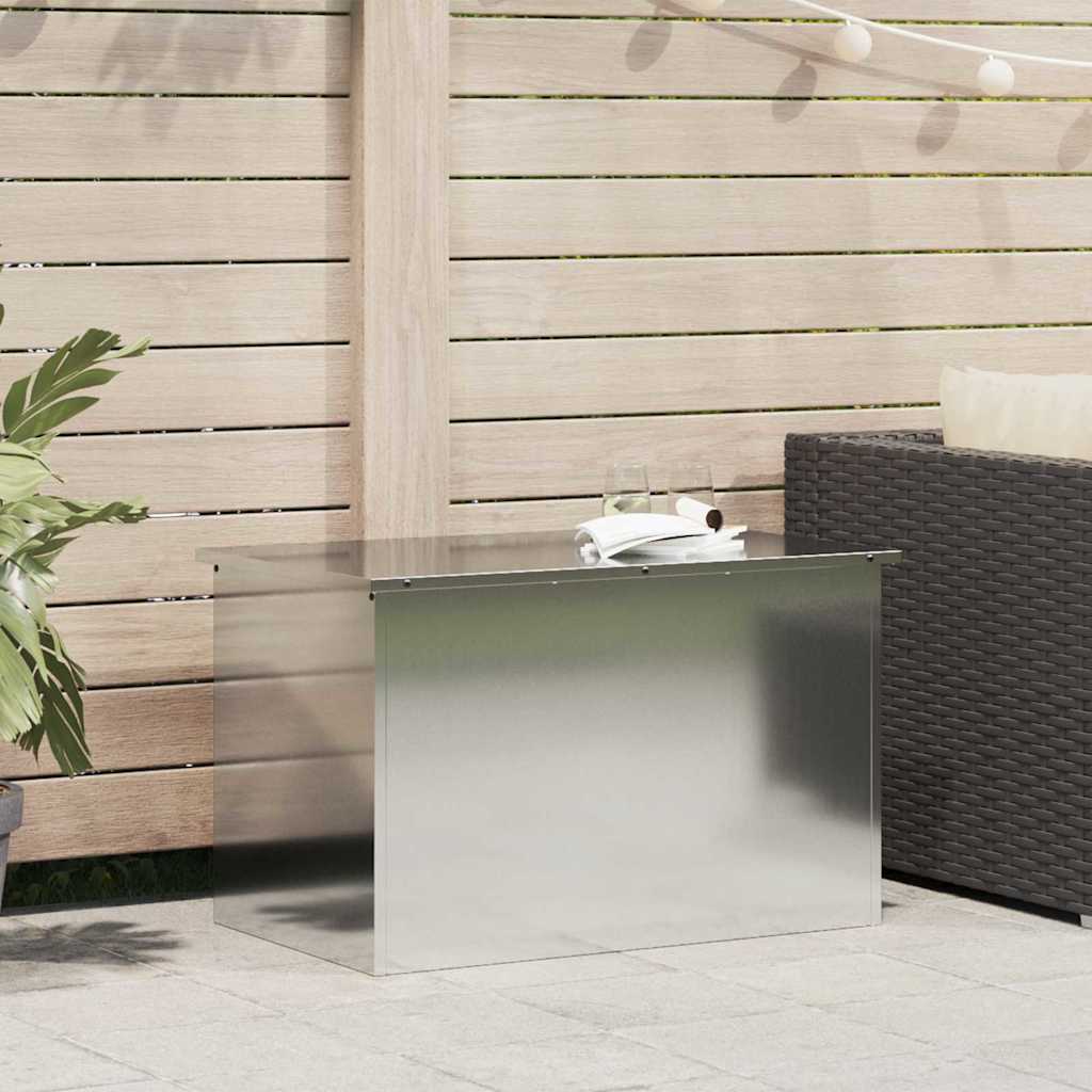 Gartenlagerkissenbox Stahl 80 x 50,5 x 50 cm 175 L Silber