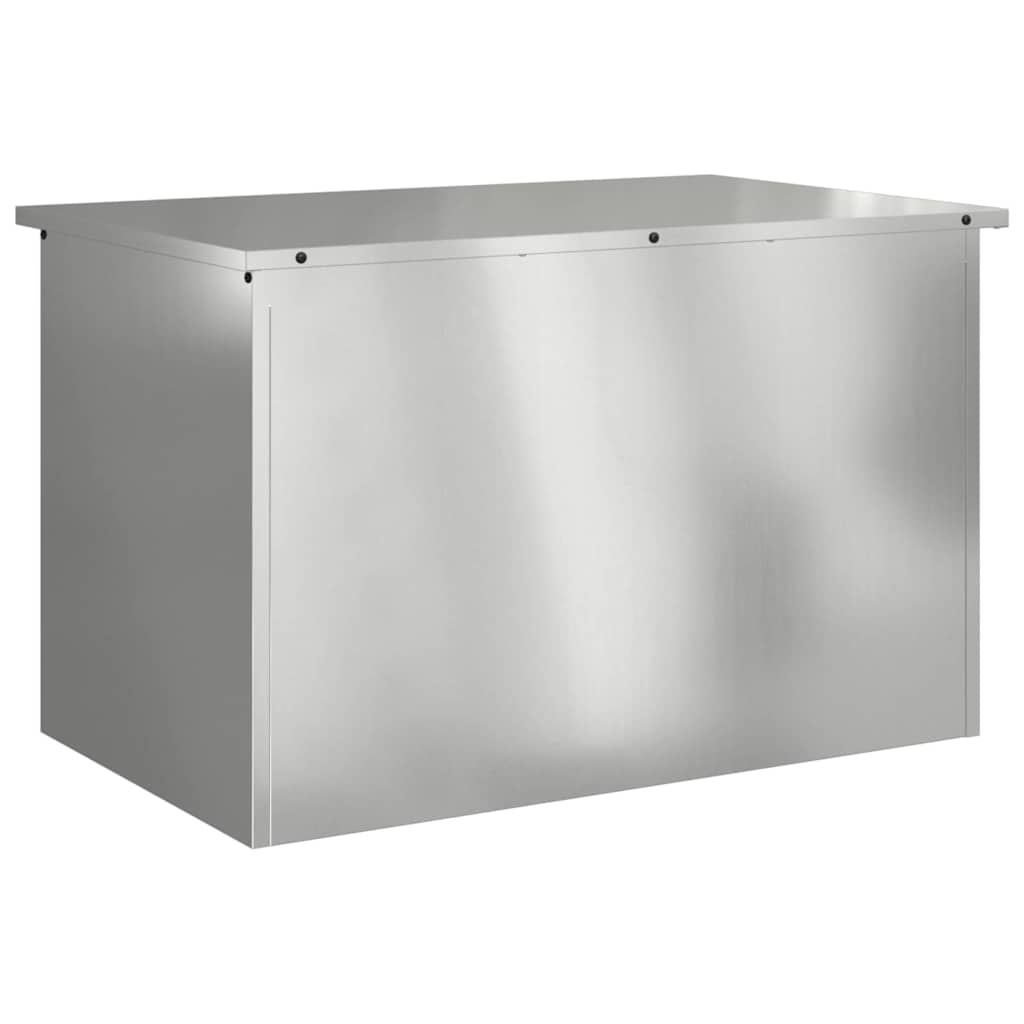 Gartenlagerkissenbox Stahl 80 x 50,5 x 50 cm 175 L Silber