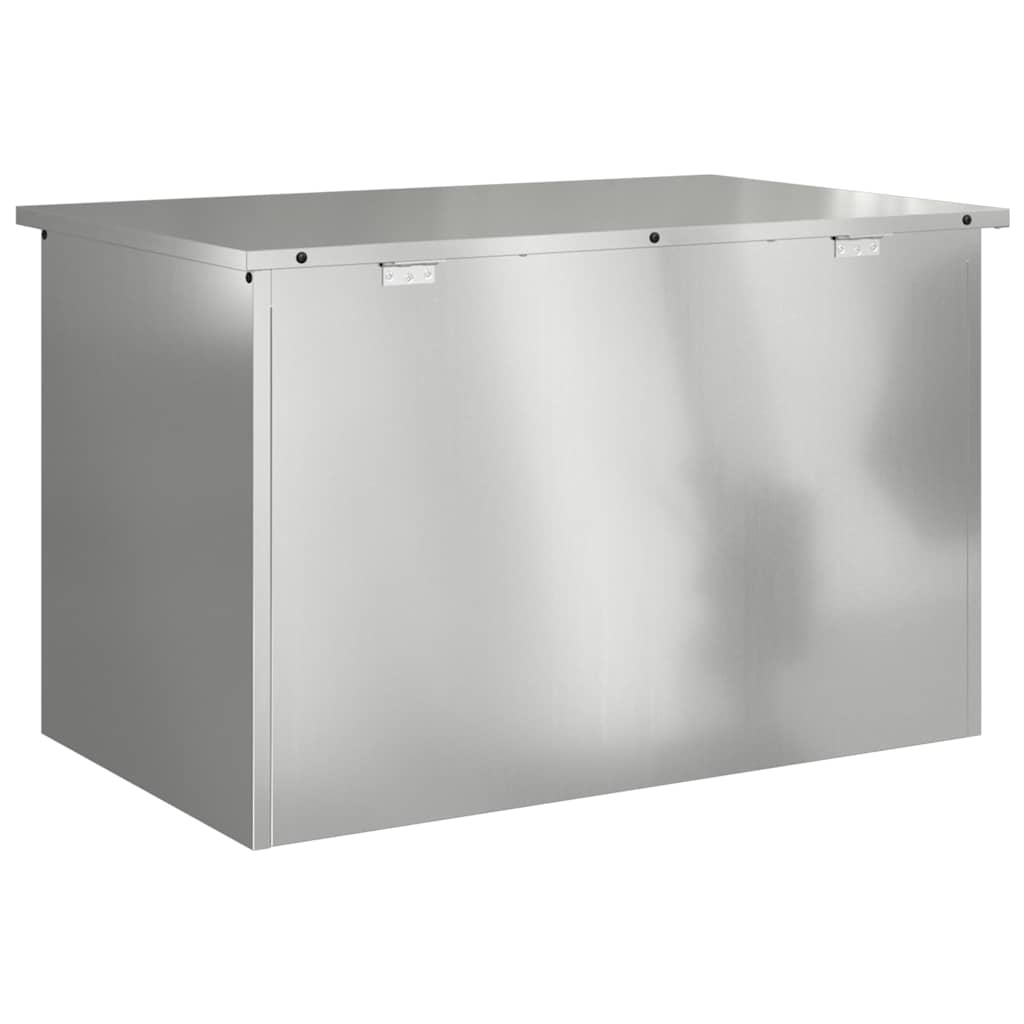 Gartenlagerkissenbox Stahl 80 x 50,5 x 50 cm 175 L Silber