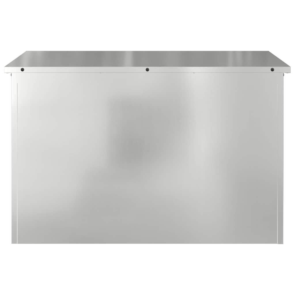 Gartenlagerkissenbox Stahl 80 x 50,5 x 50 cm 175 L Silber